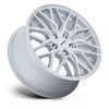 Set 4 17" Petrol PE004 P3E Machined Brushed Gloss Silver 17x8 Wheels 5x110 40mm